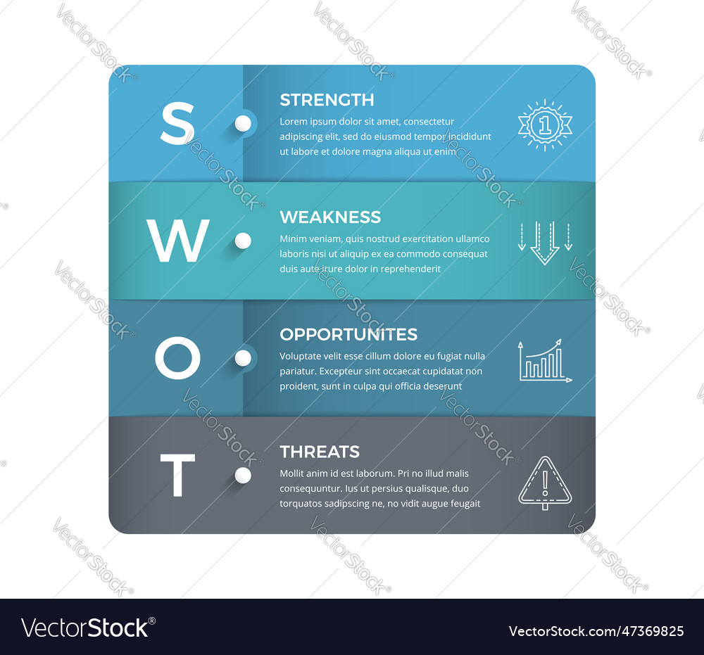 Business infographics - swot diagram Royalty Free Vector