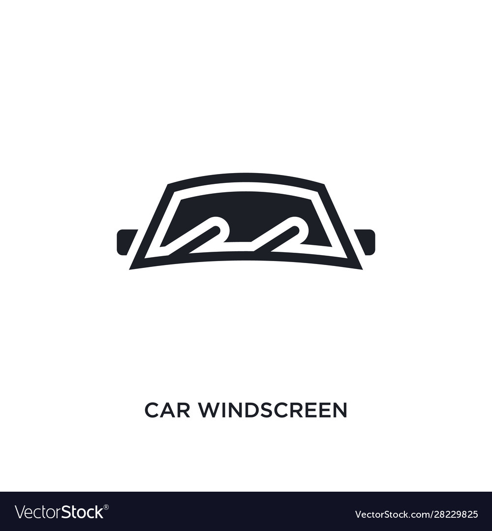 Car windscreen isolated icon simple element from