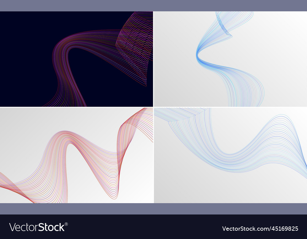 Collection of geometric minimal lines pattern set vector image Collection of geometric minimal lines pattern set