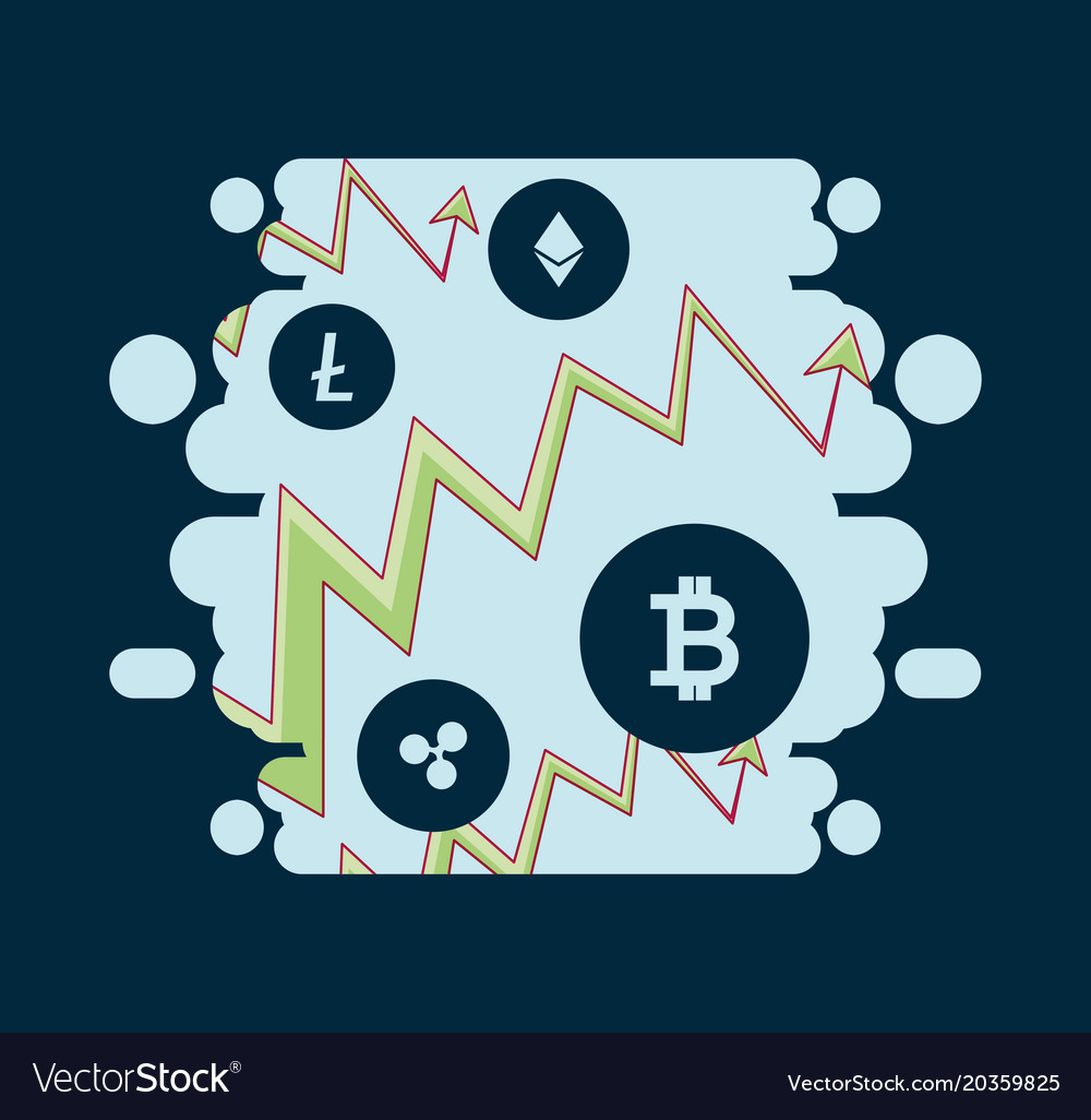 cryptocurrency vector image