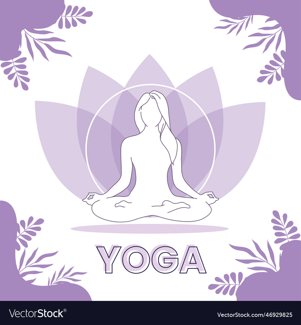 Süße Mädchen Charakter tun Yoga Konzept Vorlage Vector Image Süße Mädchen Charakter tun Yoga Konzept Vorlage