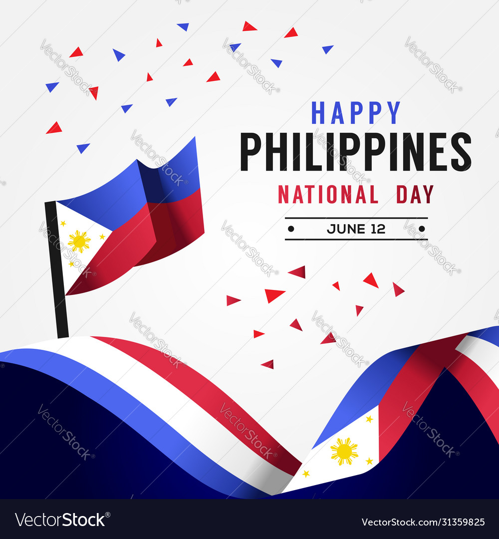 Happy Philippines Independence Day Design Vector Image