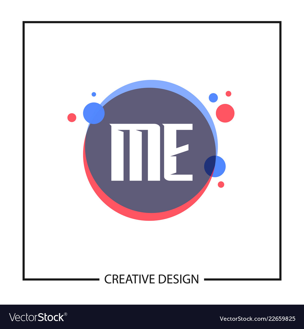 Initial letter me logo template design