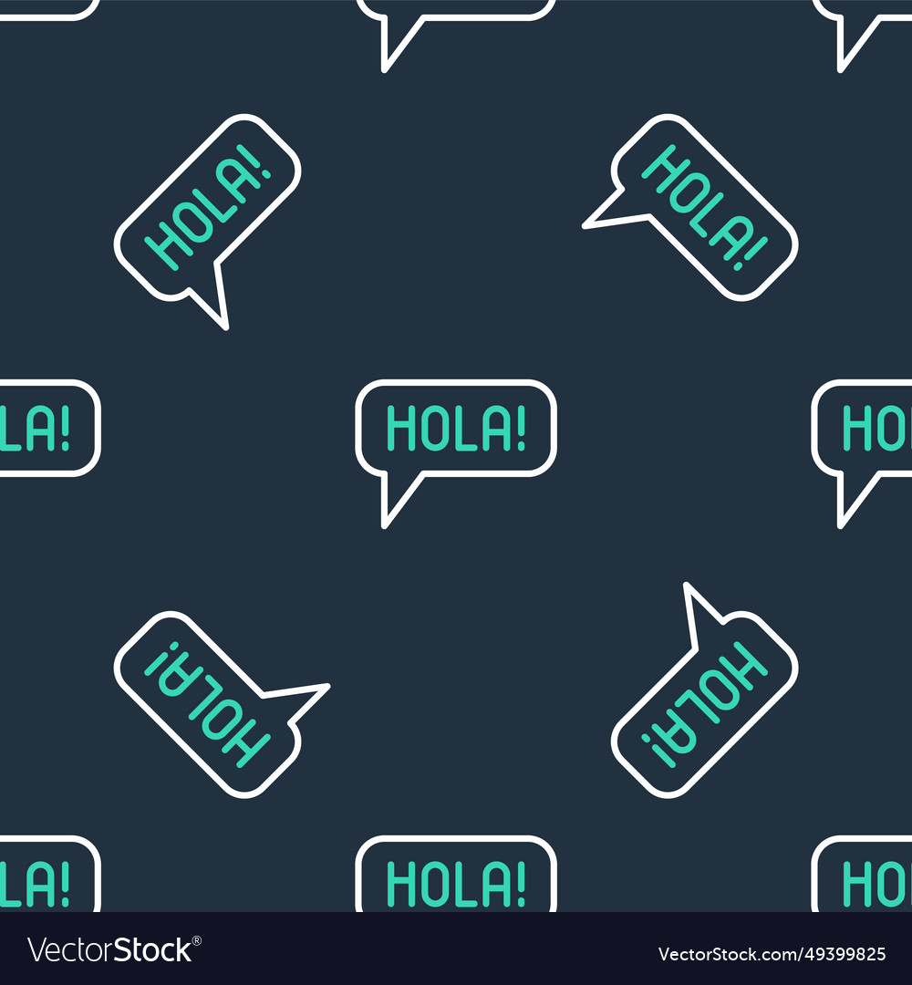 Line hola in different languages icon isolated vector image Line hola in different languages icon isolated