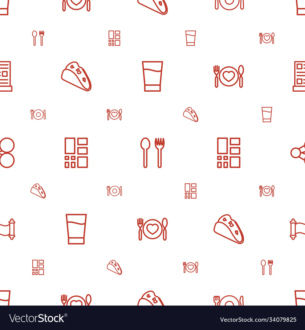 Menu icons pattern seamless white background