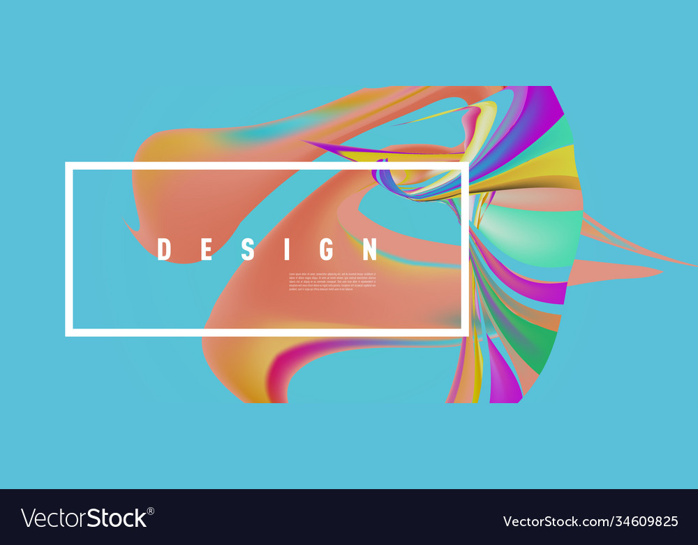 Modern colorful landing page abstract fluid