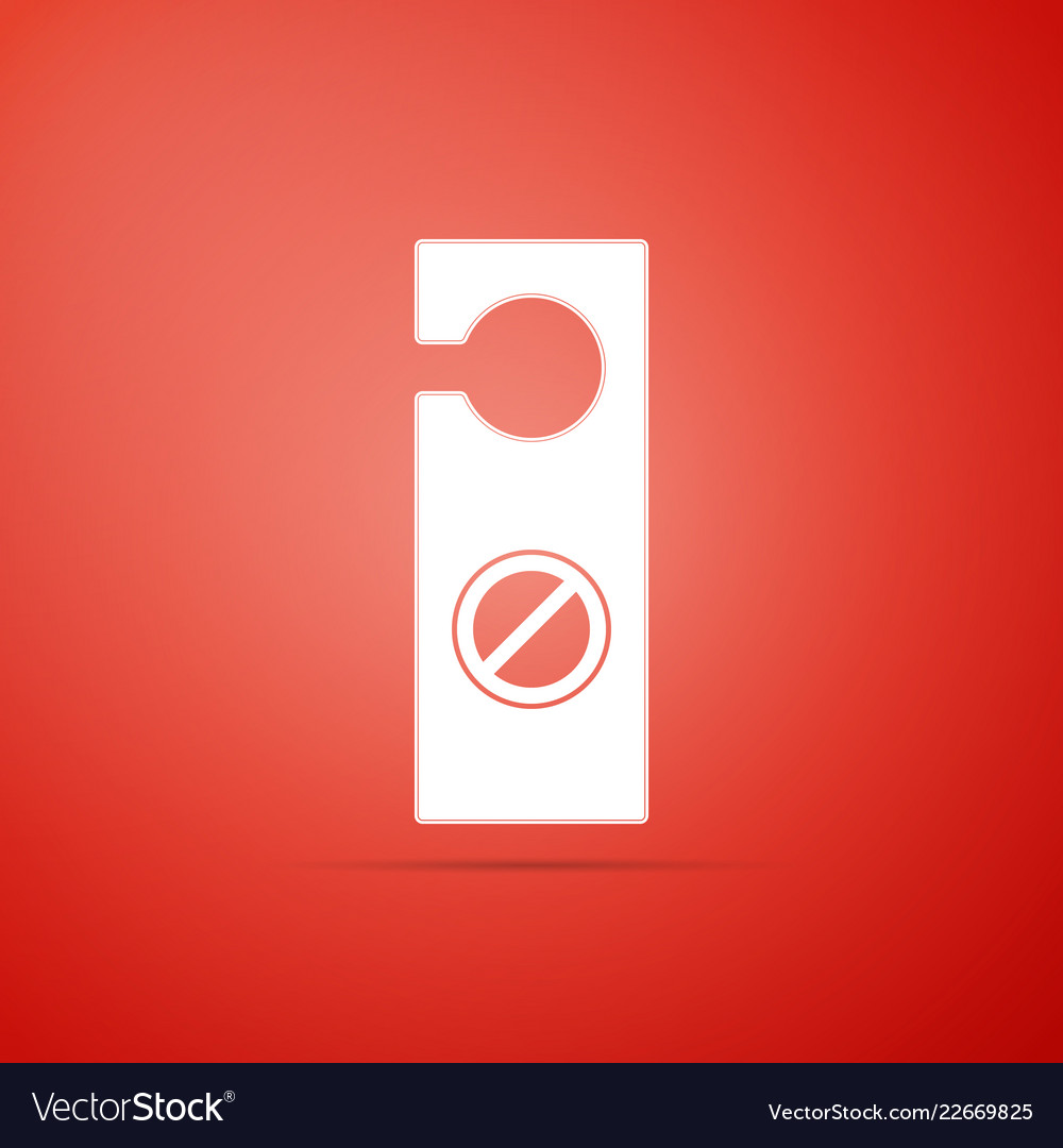 Please do not disturb icon on red background