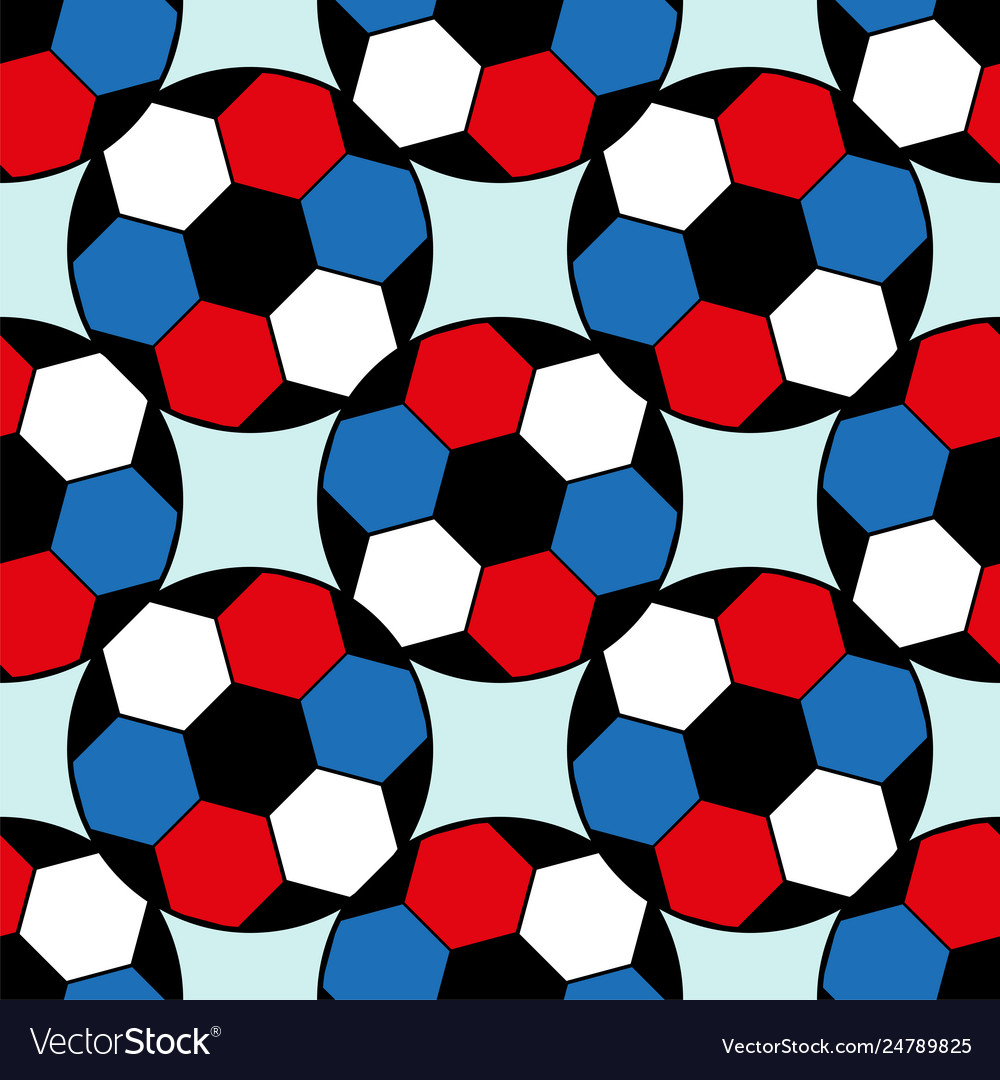 Seamless repeating football soccer pattern