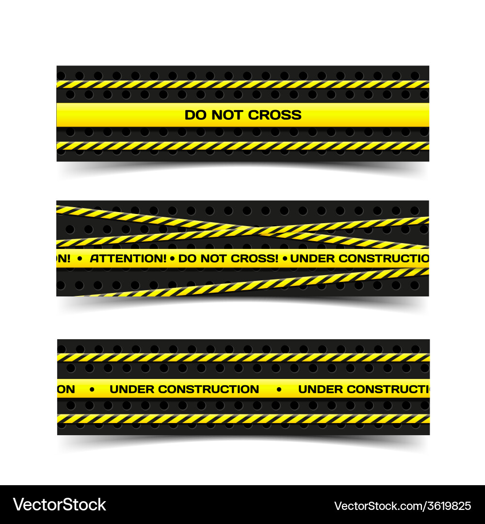 Three Abstract Banner Royalty Free Vector Image