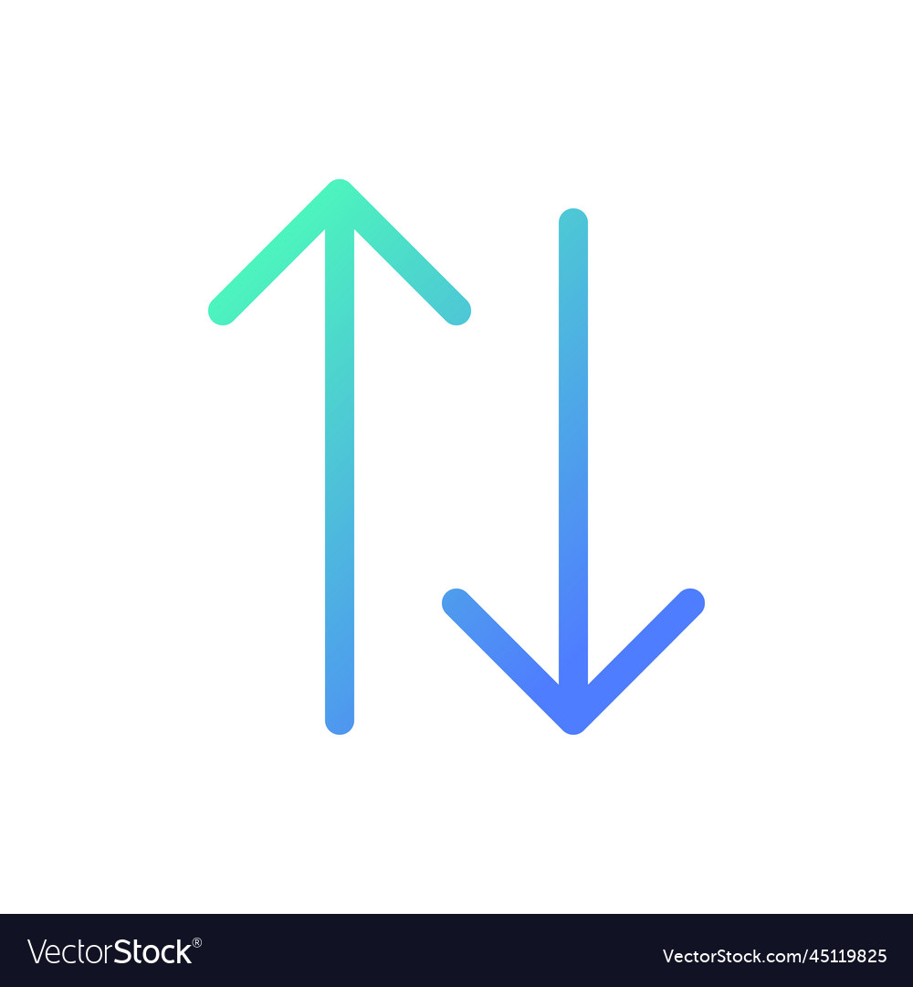 Two way traffic arrows pixel perfect gradient vector image Two way traffic arrows pixel perfect gradient