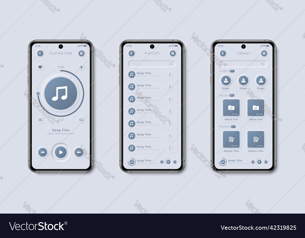 User interface elements for mobile app