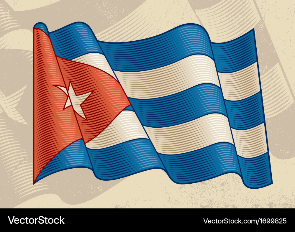 Vintage Cuban Flag Royalty Free Vector Image Vectorstock