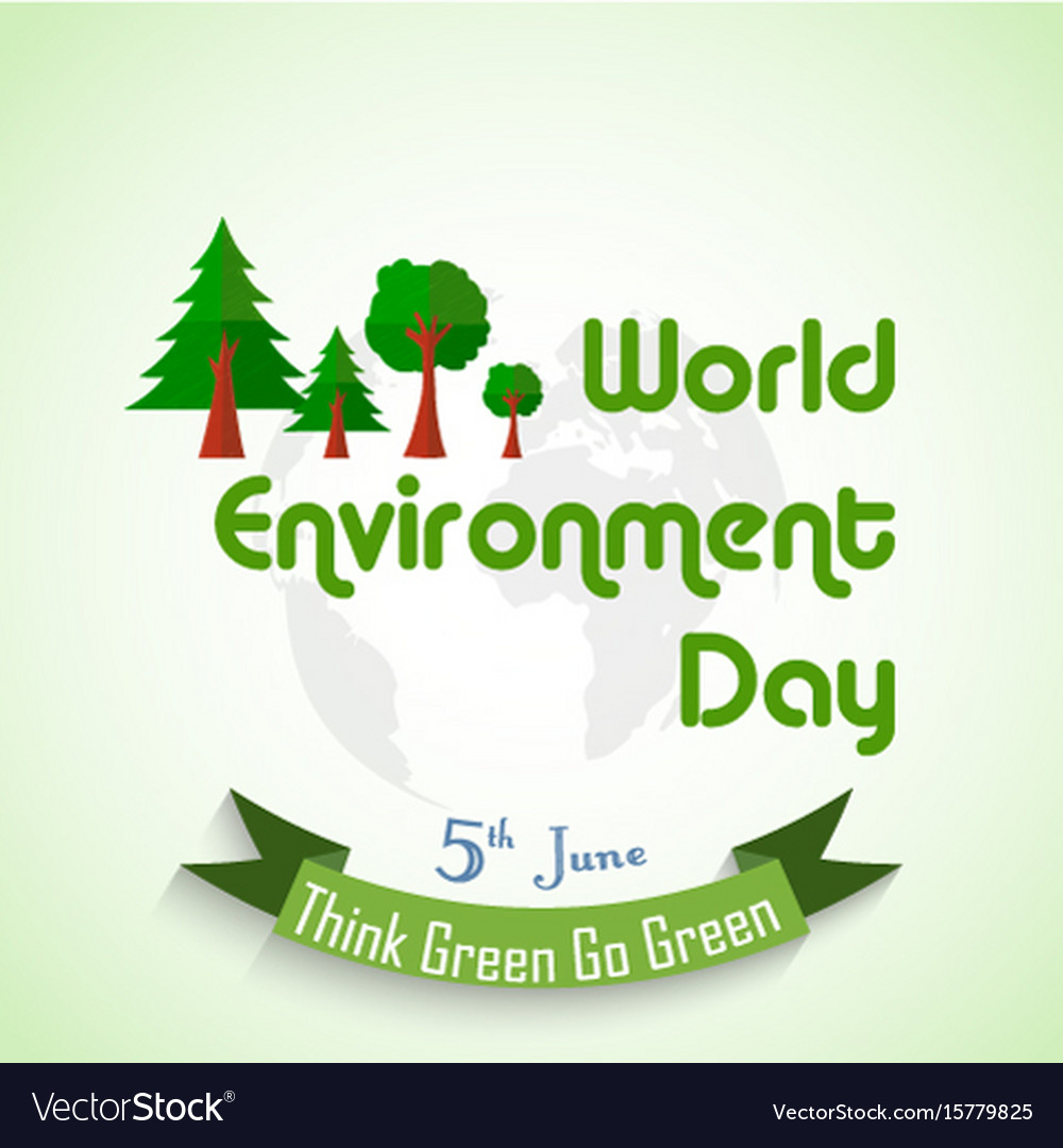 World environment day background with globe and gr