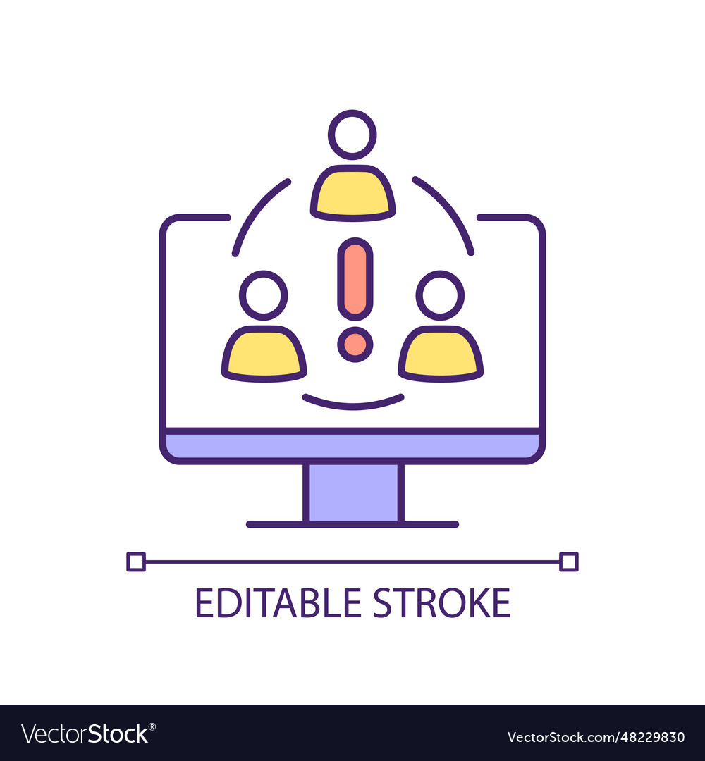 2d thin line colorful multiple data sets icon vector image 2d thin line colorful multiple data sets icon