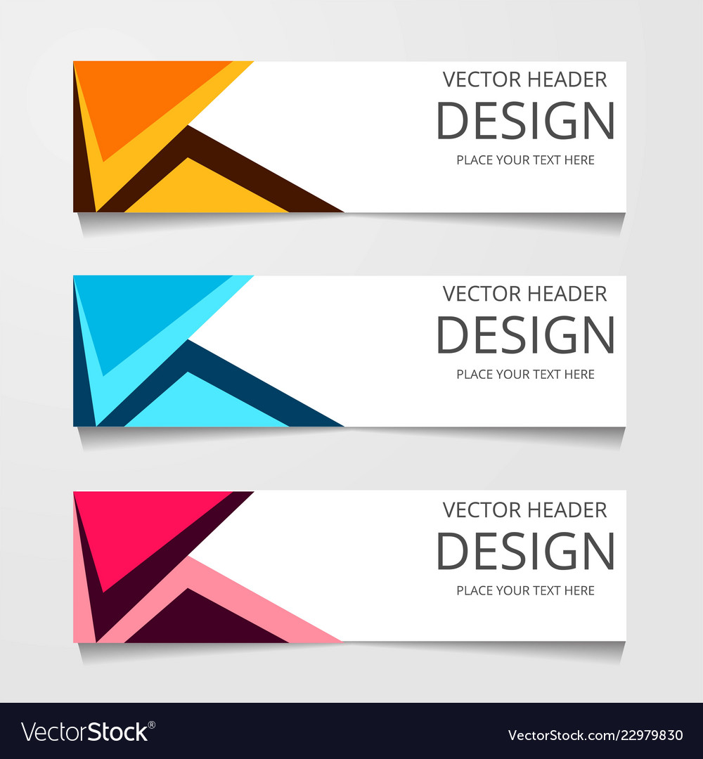 Abstract web banner design template collection vector image Abstract web banner design template collection