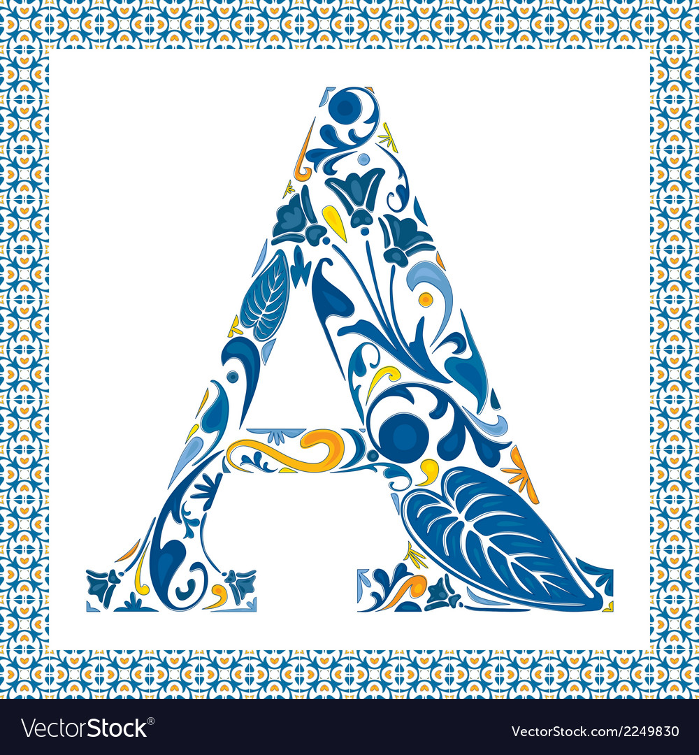 Blue letter Royalty Free Vector Image - VectorStock