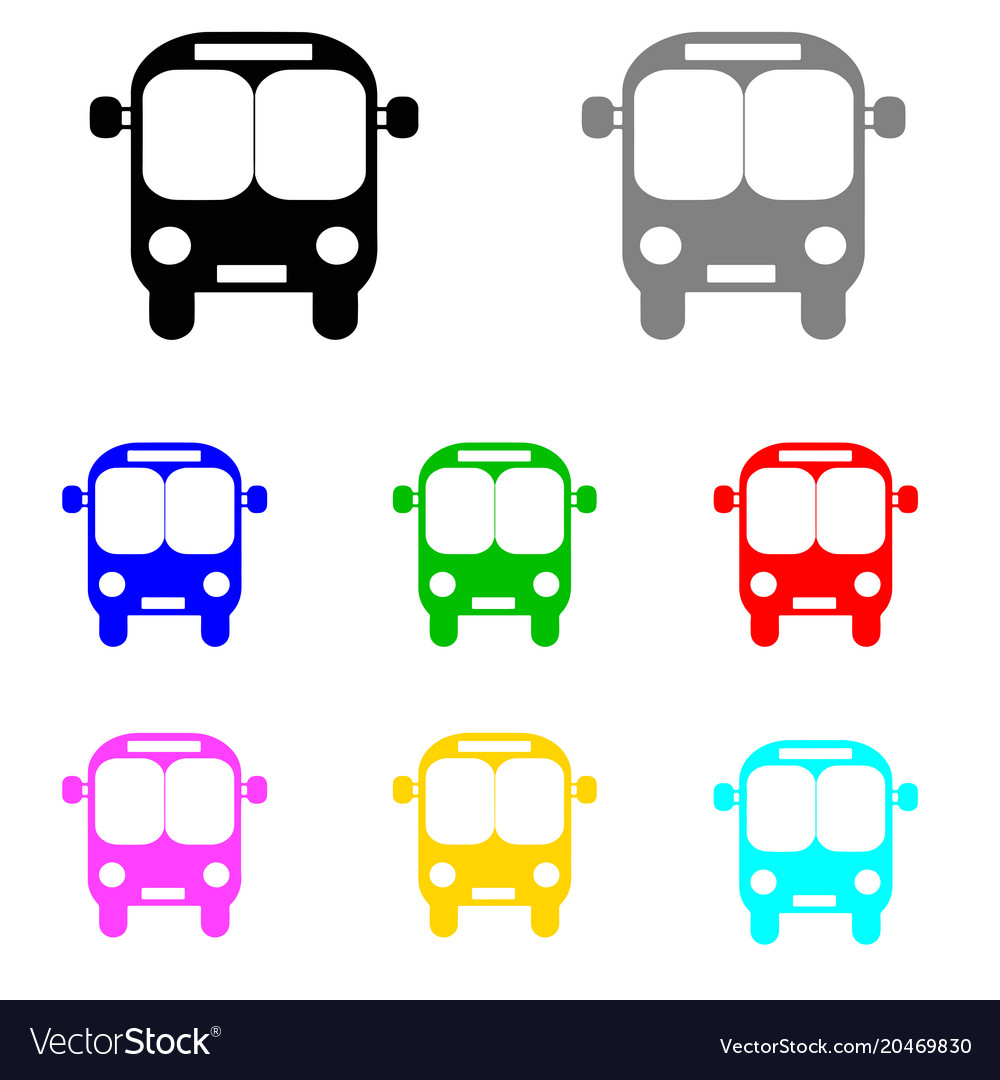 Bus set in multiple colors