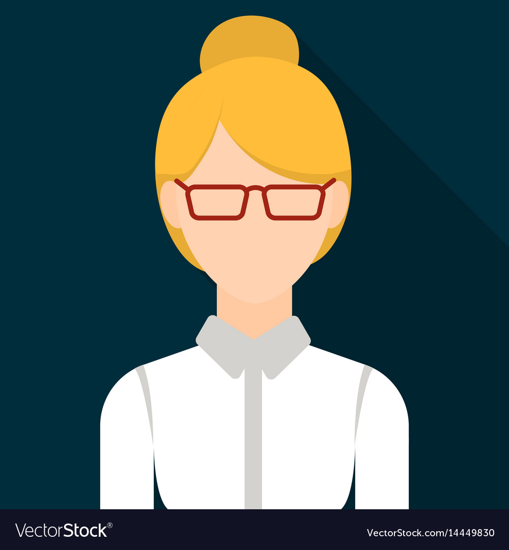 Flat business woman user profile avatar icon Vector Image