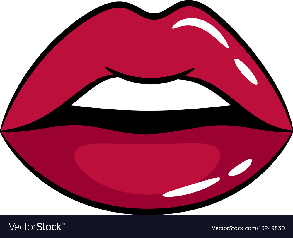 Glossy Red Lips