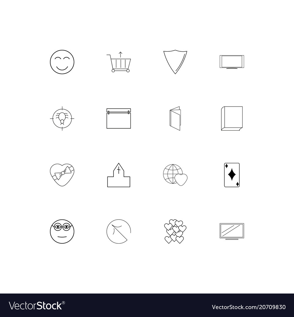 Lifestyle simple linear icons set outlined