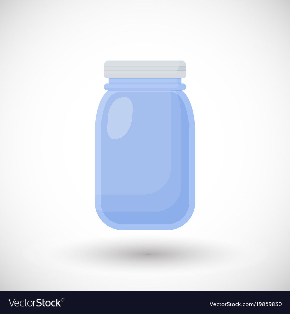 Mason jar flat icon Royalty Free Vector Image - VectorStock