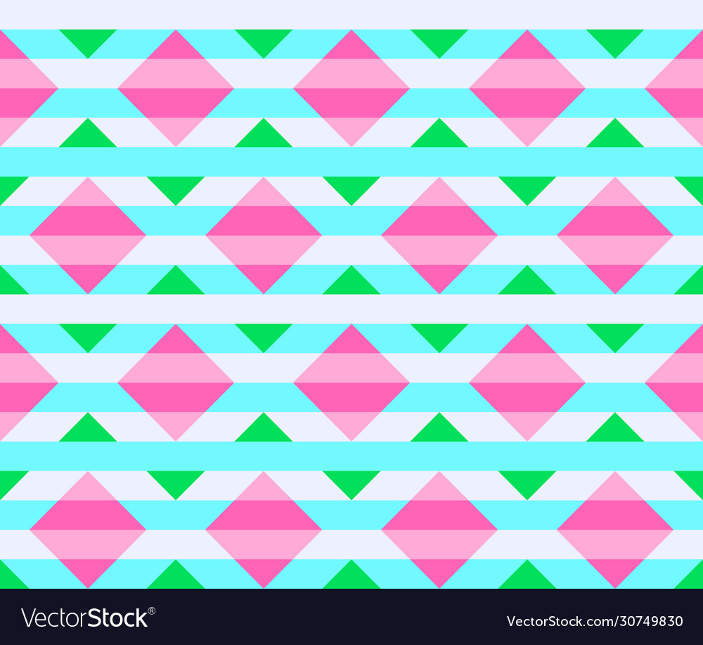Multicolored rhombuses seamless pattern in retro