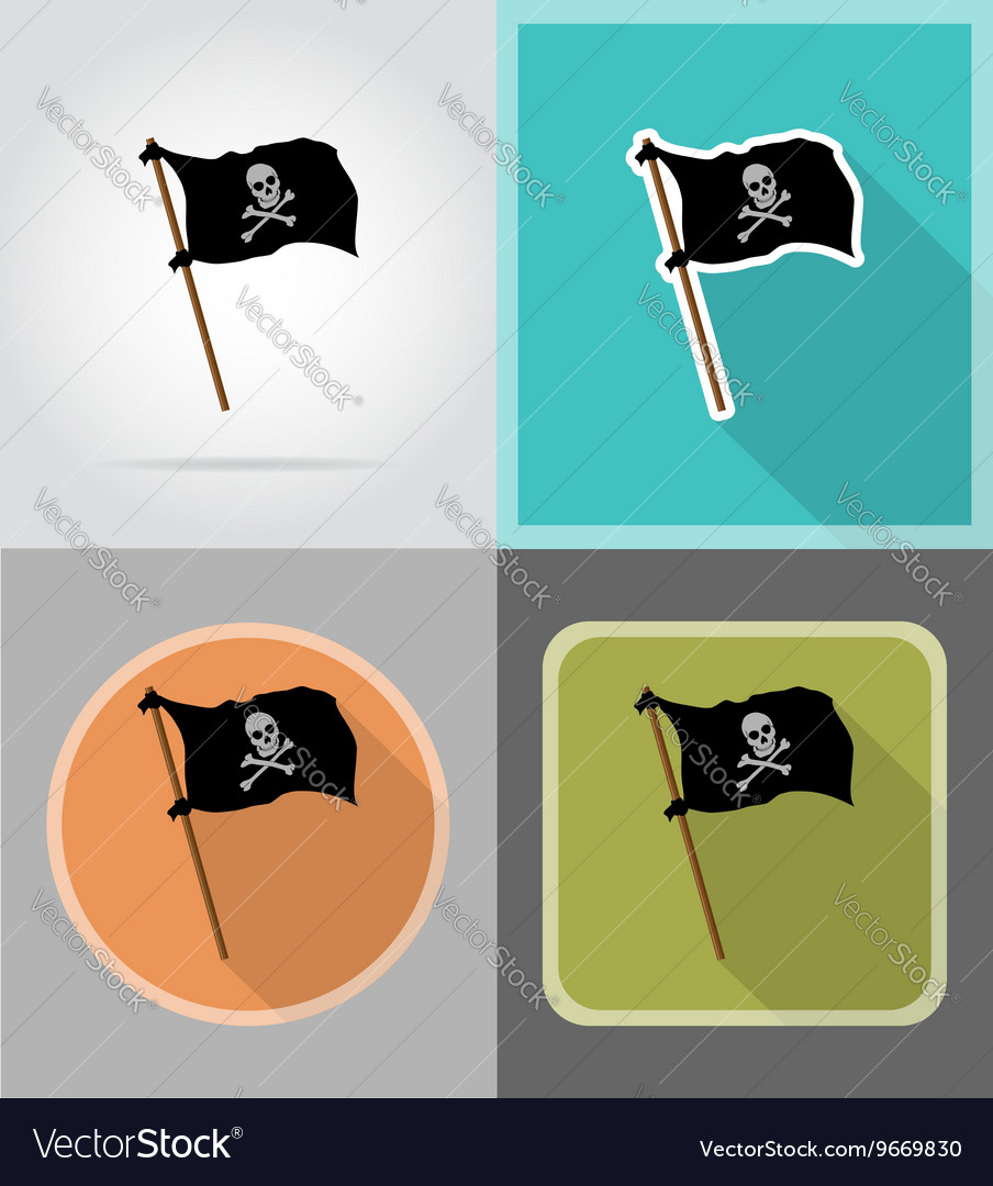 Pirate flat icons 10