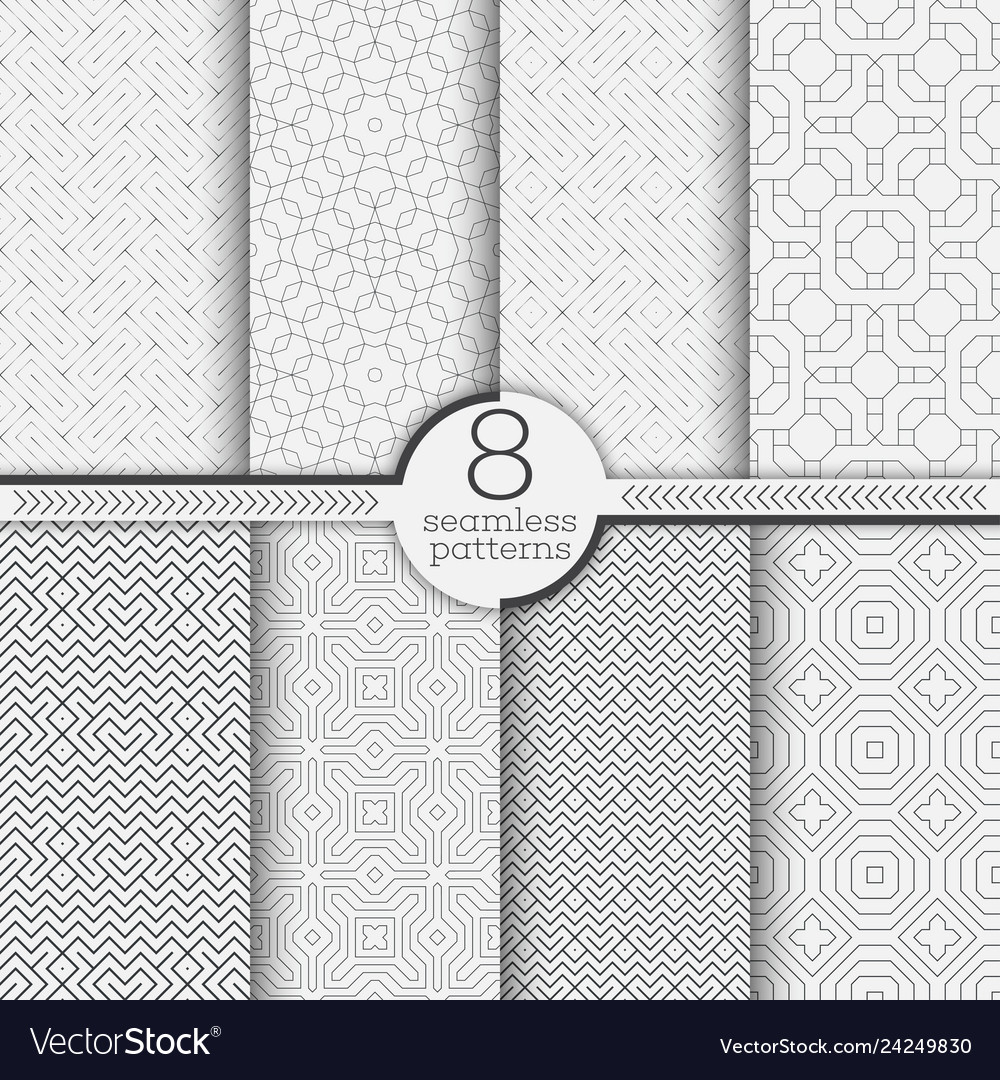 Set of seamless patterns vector image Set of seamless patterns