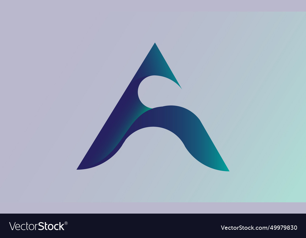 Triangle logo design Royalty Free Vector Image