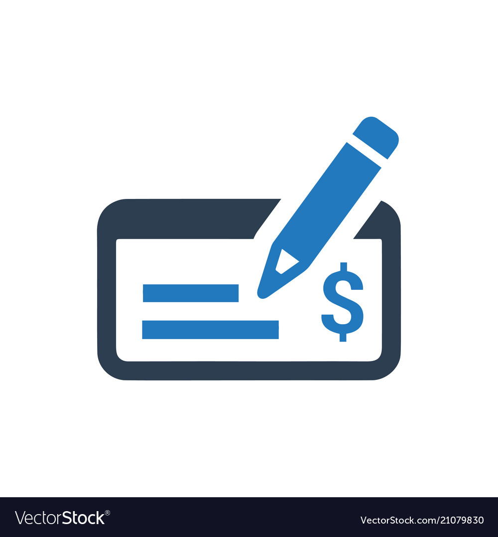 Write a check icon Royalty Free Vector Image - VectorStock
