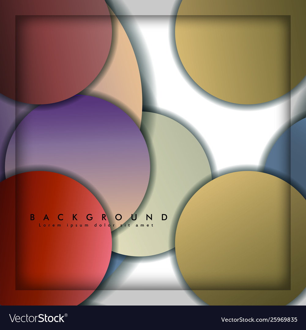 Abstract circle background with color stone vector image Abstract circle background with color stone