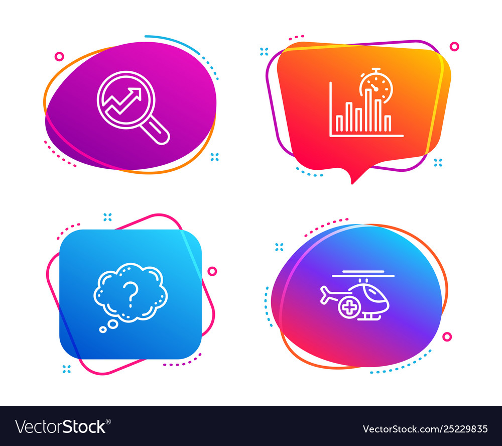 Analytics question mark and report timer icons