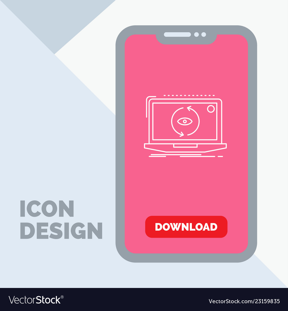 App application new software update line icon Vector Image App application new software update line icon