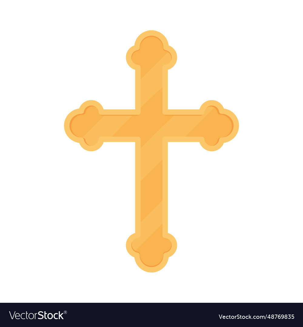 Catholic cross bright Royalty Free Vector Image