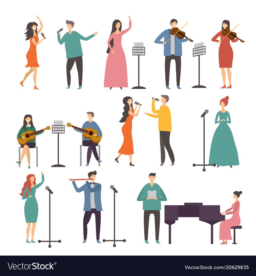 concert-and-music-groups-vocal-duets-musician-vector-image