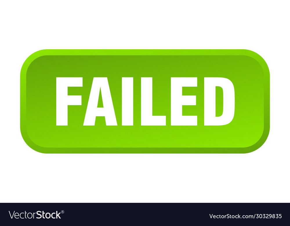 Failed button square 3d push