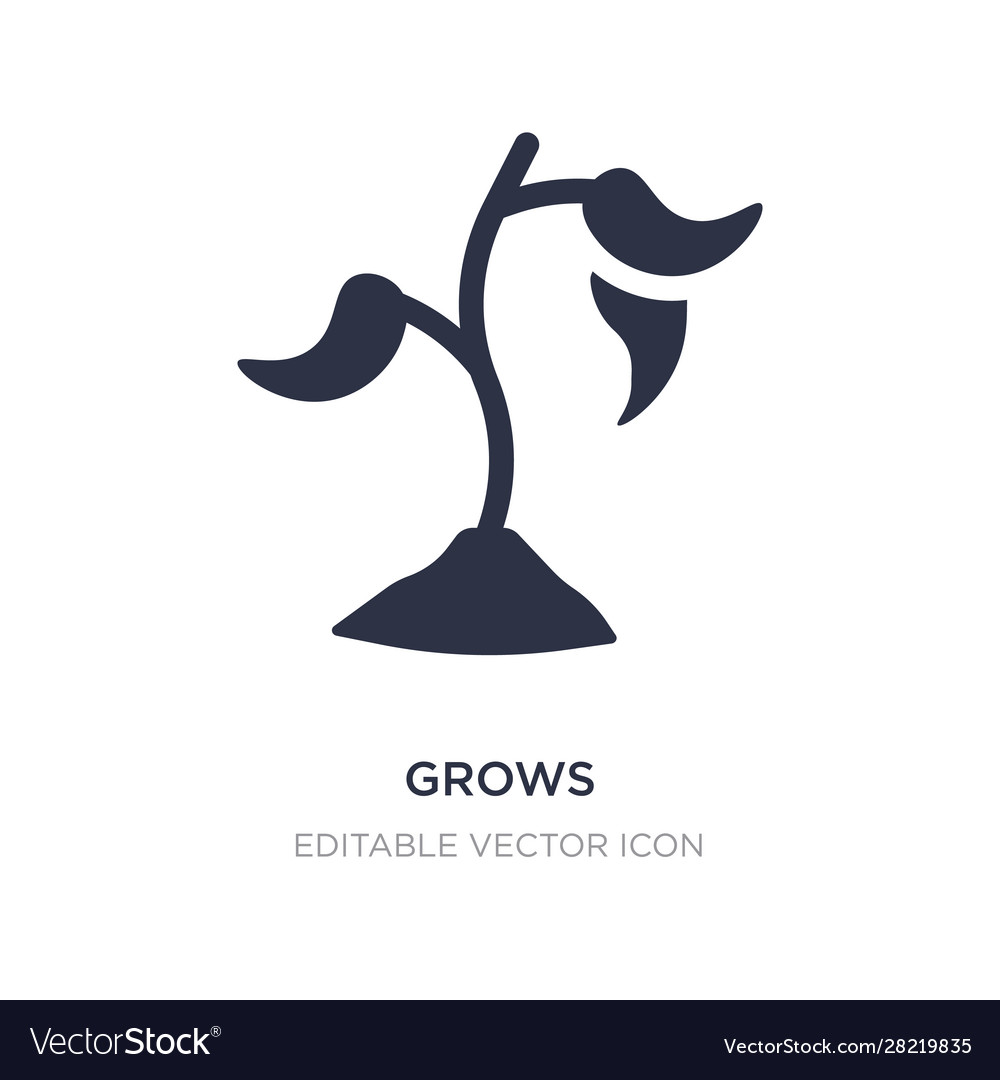 Grows icon on white background simple element