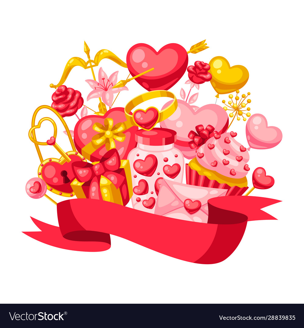 Happy valentine day greeting card