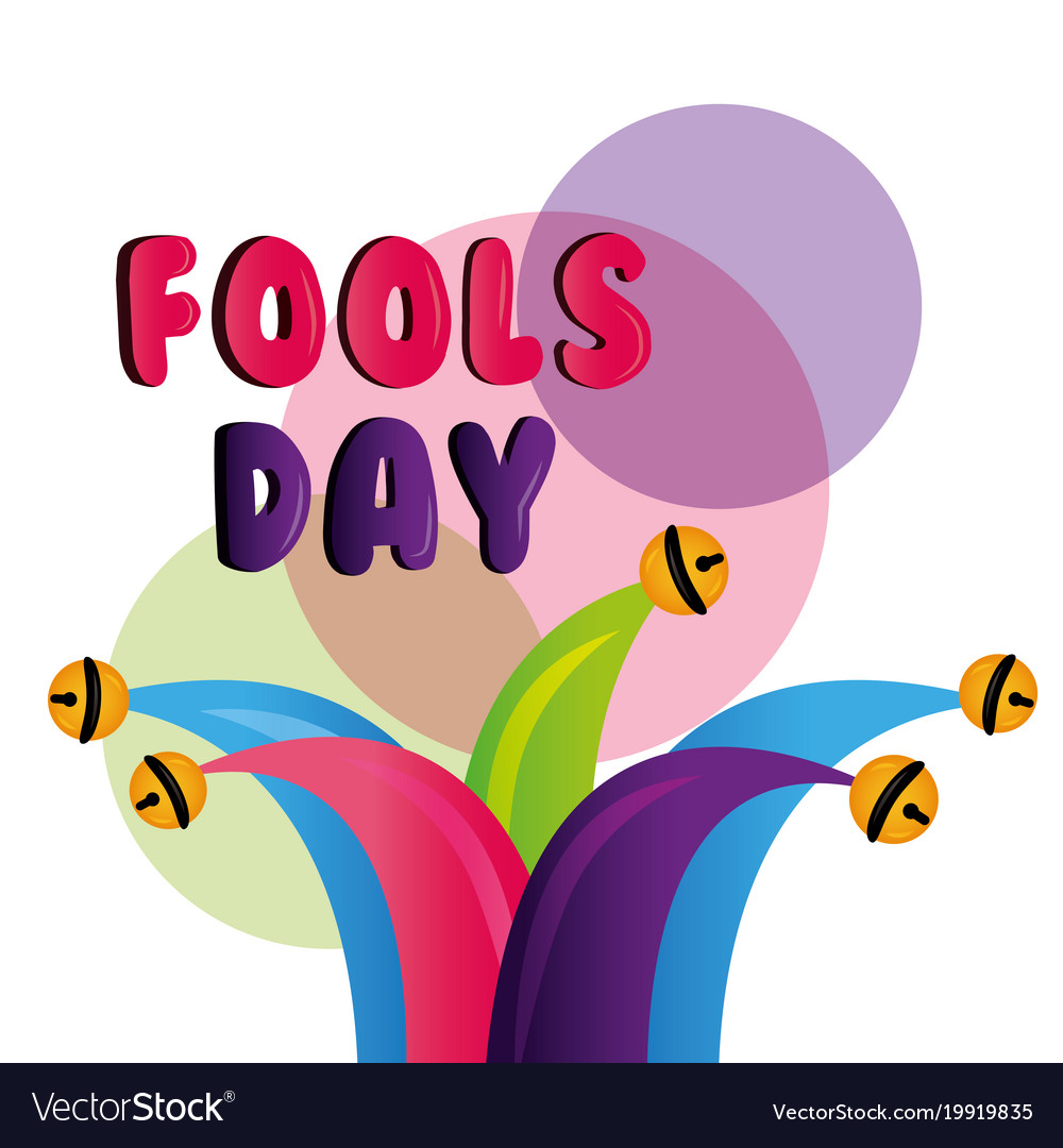 Jester hat with bells decoration fools day Vector Image