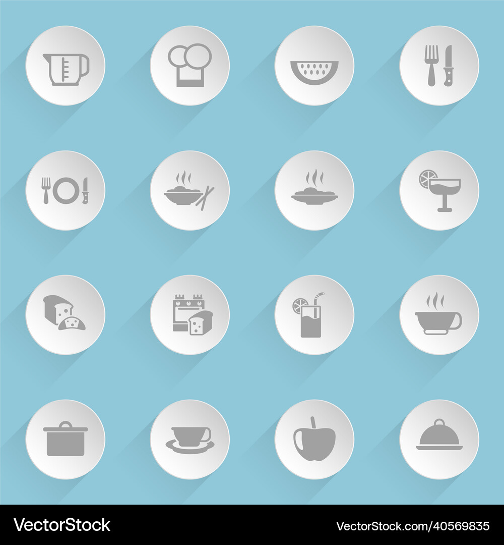 Kitchen web icons Royalty Free Vector Image - VectorStock