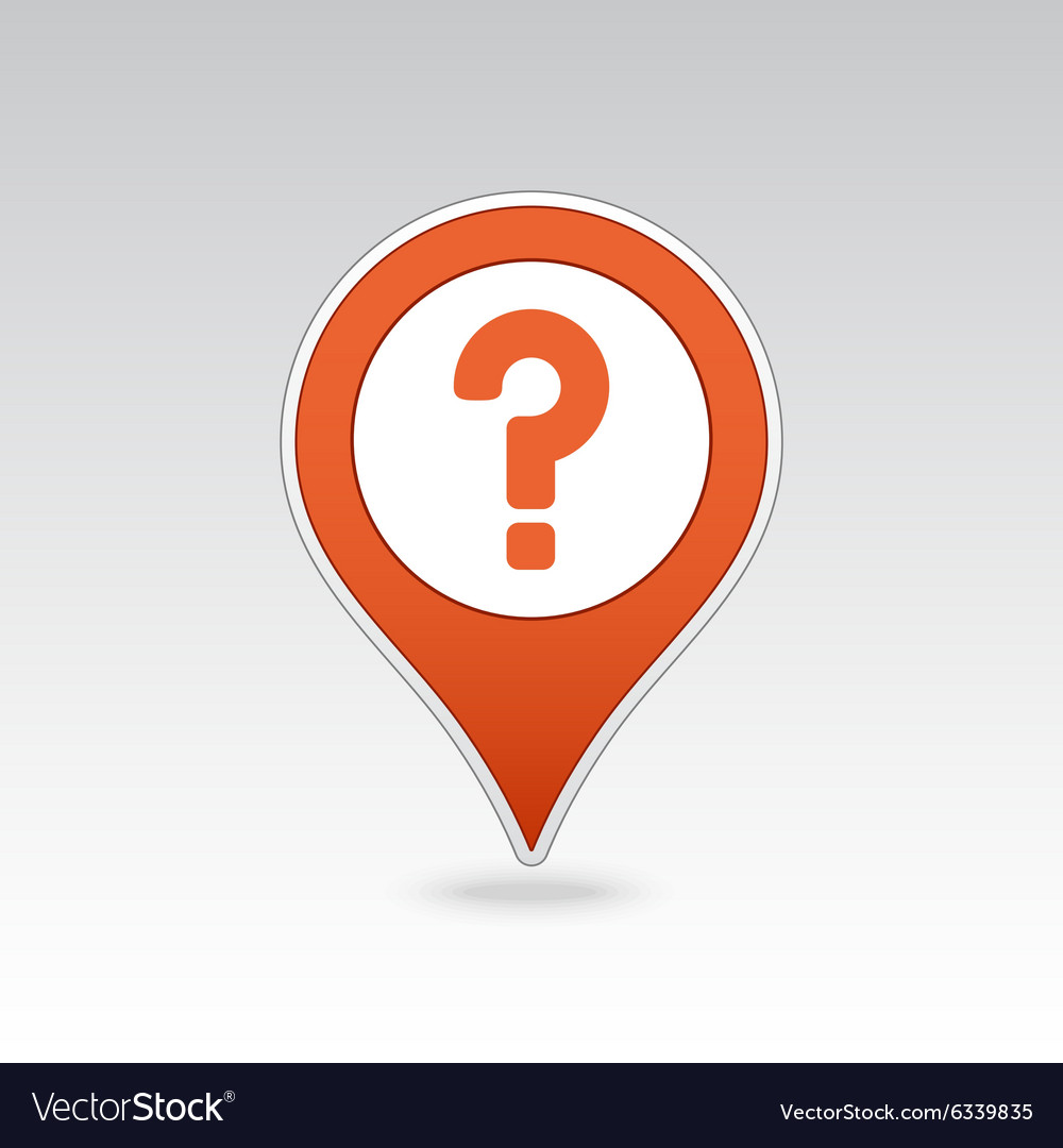 Question mark pin map icon pointer markers