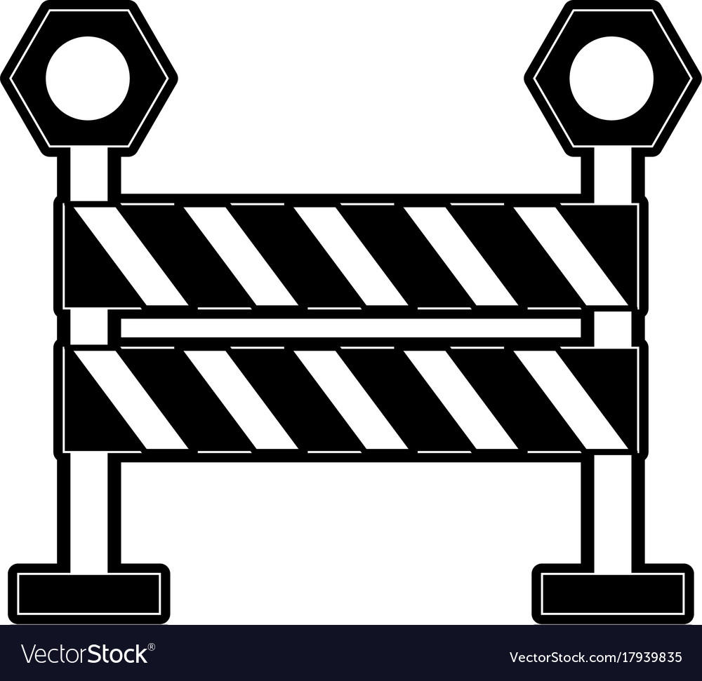 Roadblock road sign icon image Royalty Free Vector Image