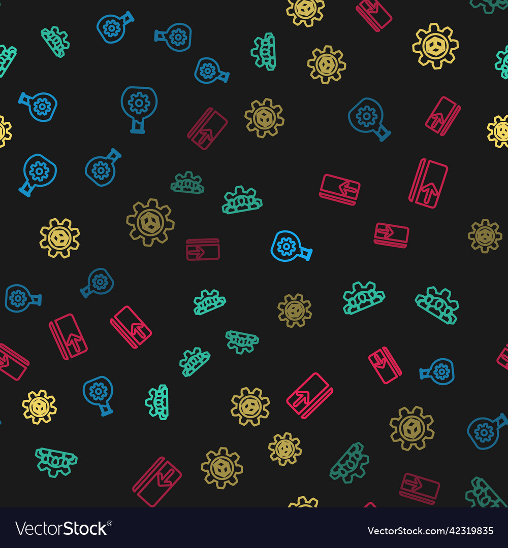 Set line bioengineering project team base vector image Set line bioengineering project team base