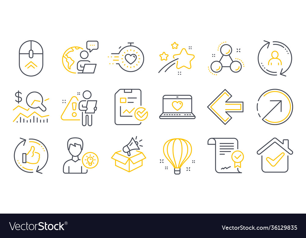Set technology icons such as timer refresh vector image Set technology icons such as timer refresh