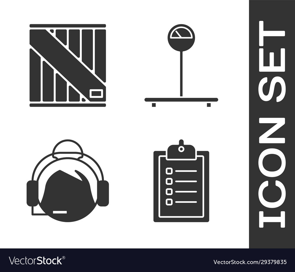 Set verification delivery list clipboard vector image Set verification delivery list clipboard