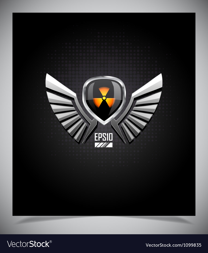 Shield with skull and wings