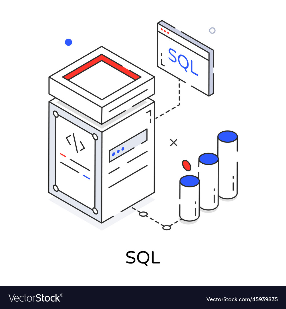 Sql Royalty Free Vector Image - VectorStock