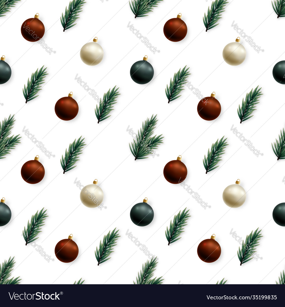 Winter seamless pattern with tree branches