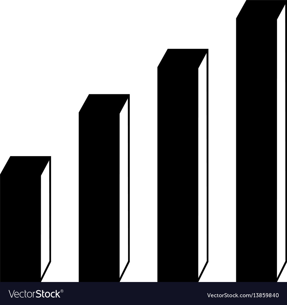 3d Bar Chart Flat Icon Royalty Free Vector Image 9422