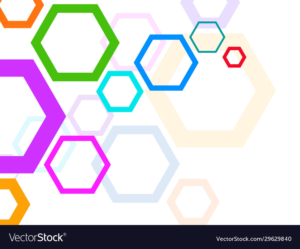 Abstract hexagon background molecular structure